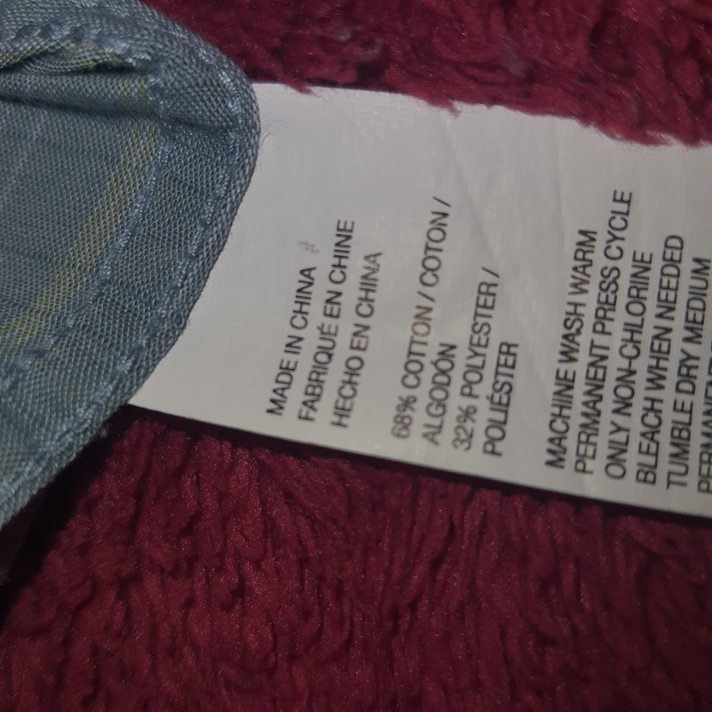 Men's Van Heusen Premium XXL Short Sleeve Casual Shirt Blue Striped 18 ½ Neck - Picture 6 of 9